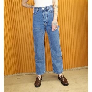 Jesse Kamm Patchfront Handy Pants in Cowboy Blue